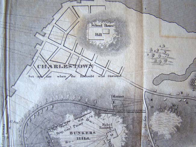 A rare Revolutionary War period "Battle of Bunker Hill" map circa 1780. — image 5